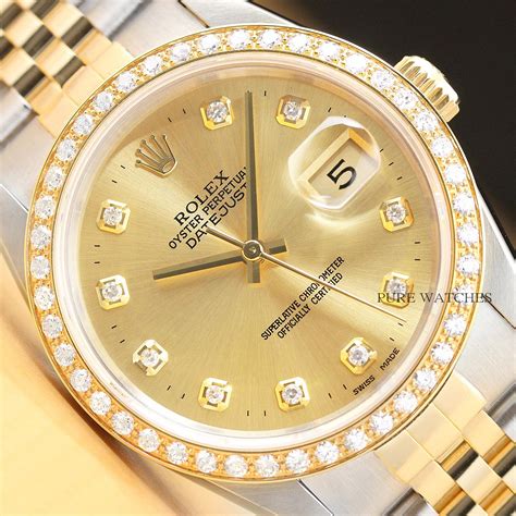 mens rolex 18k stainless diamond bezel|genuine rolex diamond bezel.